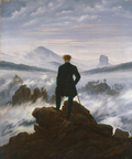Andarilho Acima do Mar de Neblina de Caspar David Friedrich