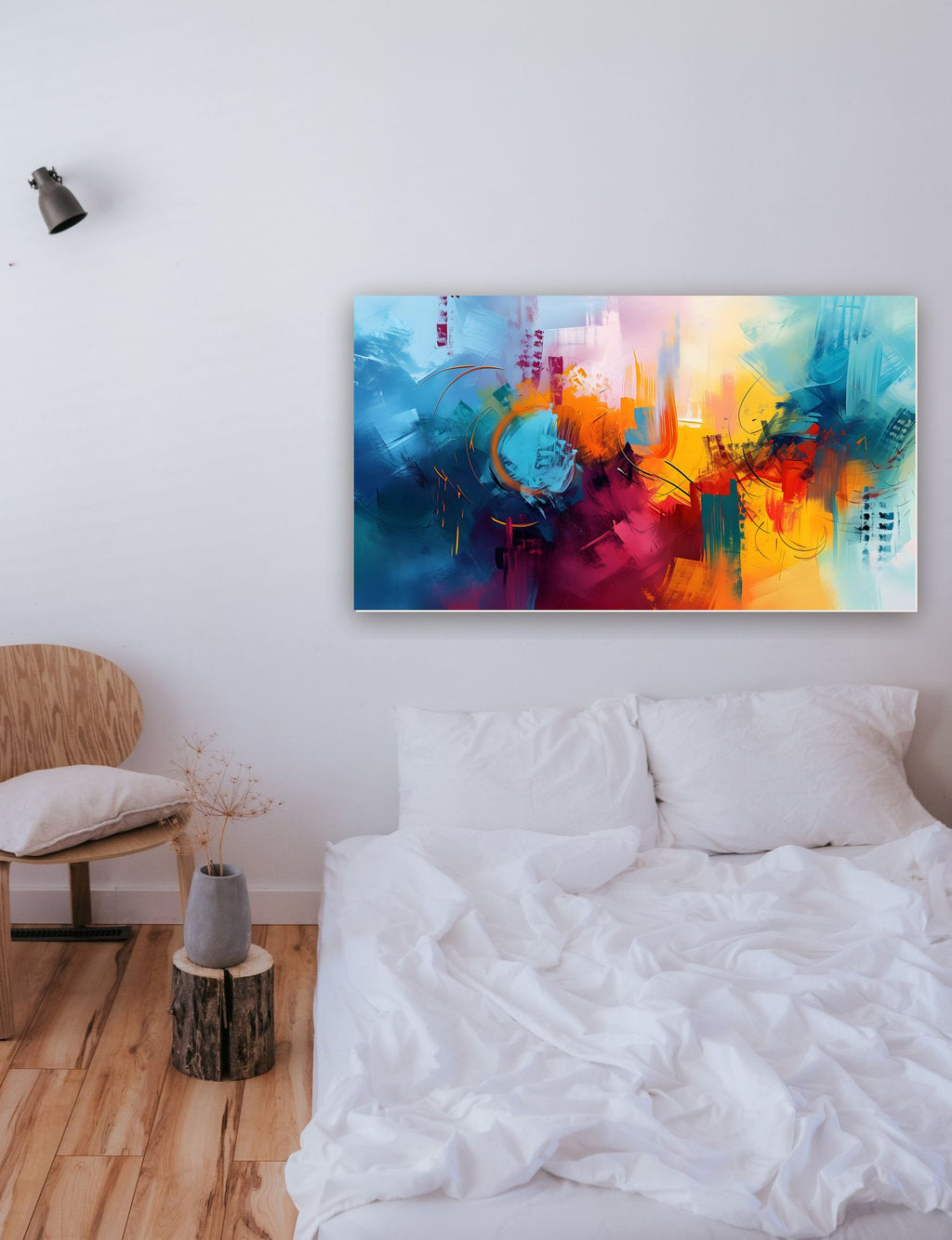 Abstrato 33 na parede de um quarto