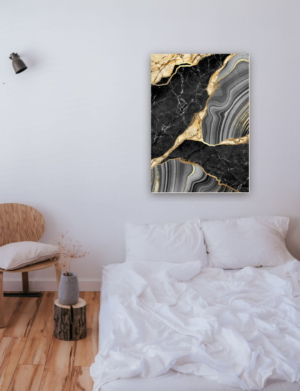 Abstrato 8 na parede de um quarto