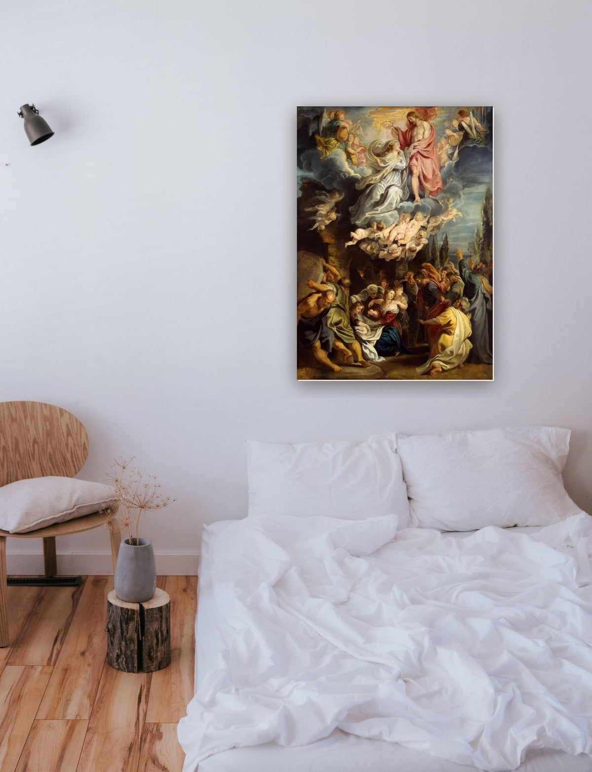 Ascensão e Coroação da Virgem Maria (1609) de Peter Paul Rubens na parede de um quarto