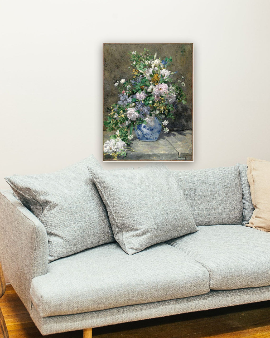 Buquê de Primavera de Pierre-Auguste Renoir na parede de uma sala