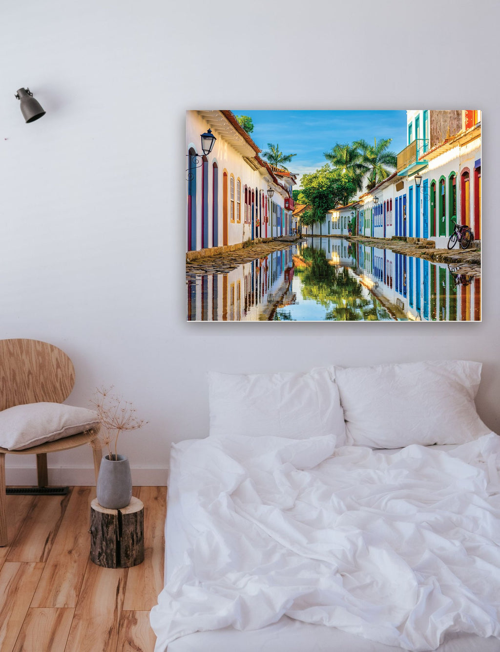Centro histórico de Paraty, Rio de Janeiro, Brasil na parede de um quarto