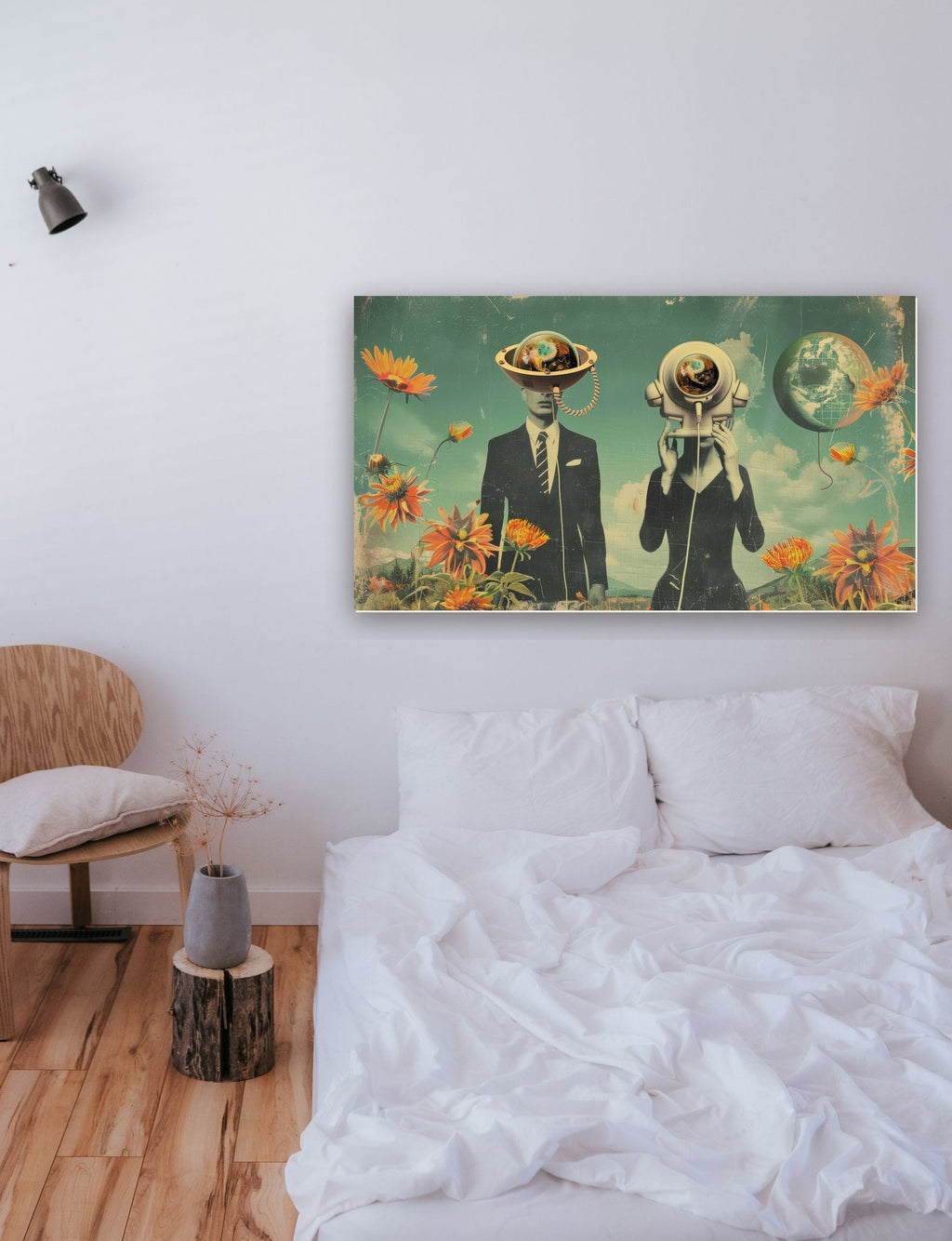 Contato Extraterrestre na parede de um quarto