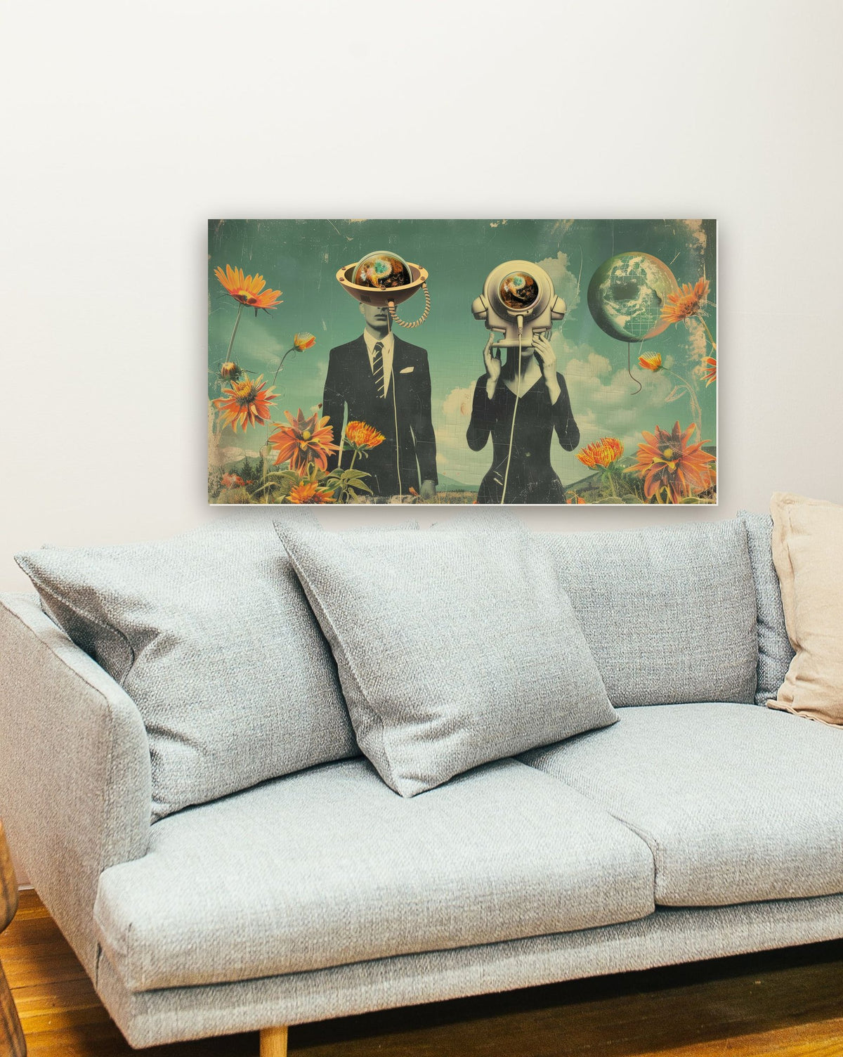 Contato Extraterrestre na parede de uma sala