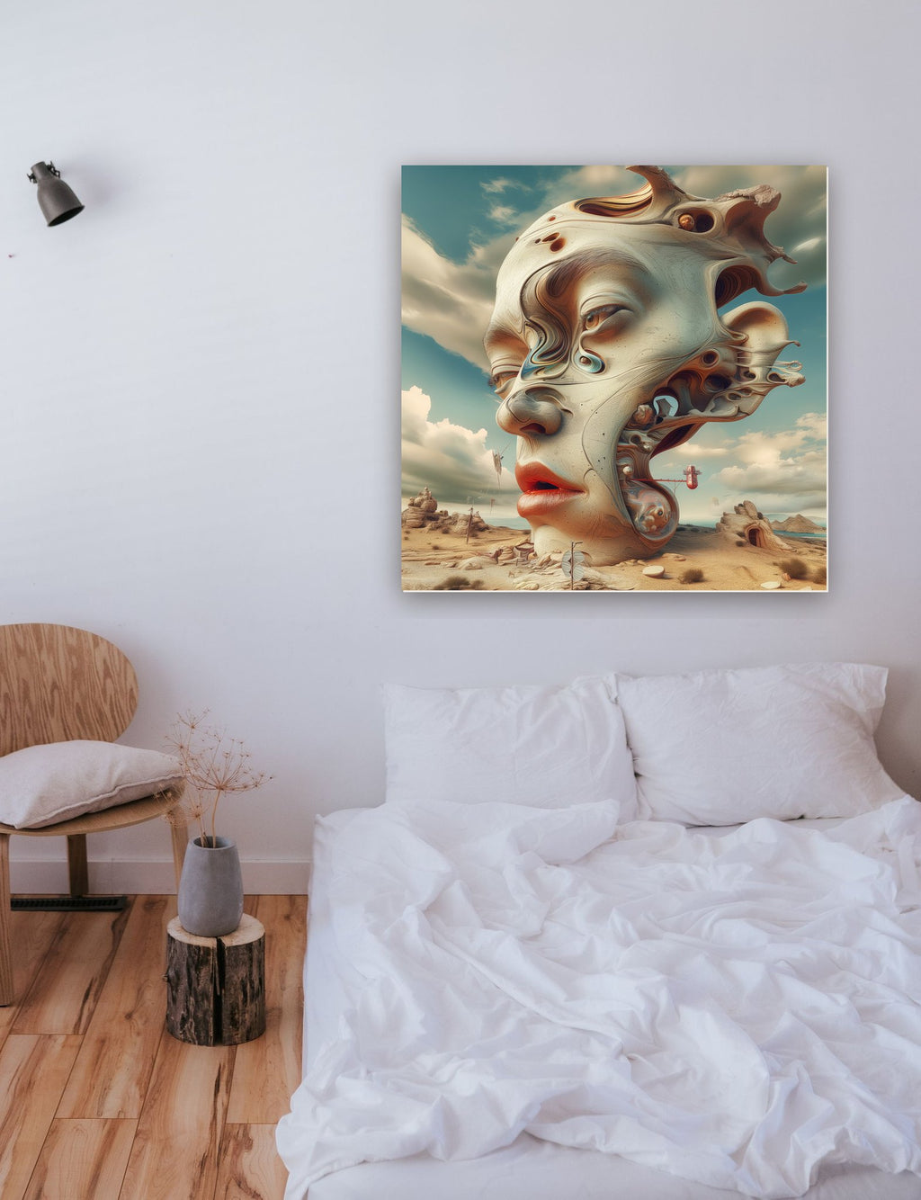 Desert Head na parede de um quarto