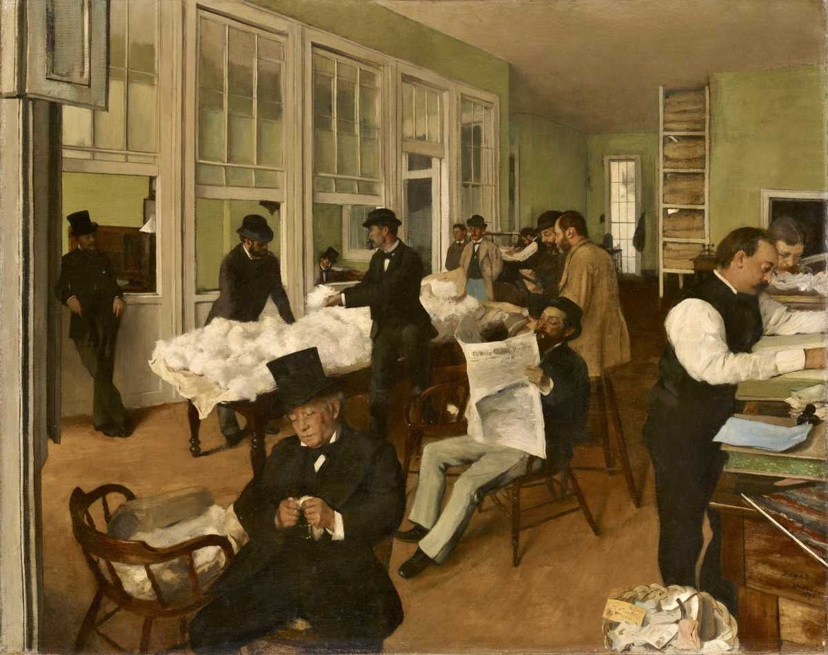 Escritório de Algodão em Nova Orleans (1873) de Edgar Degas