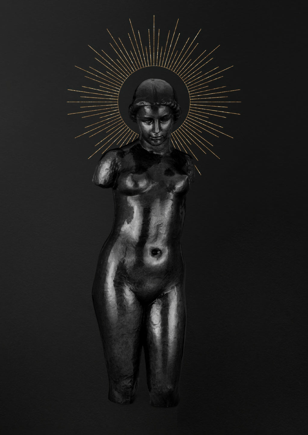Escultura Feminina em Preto