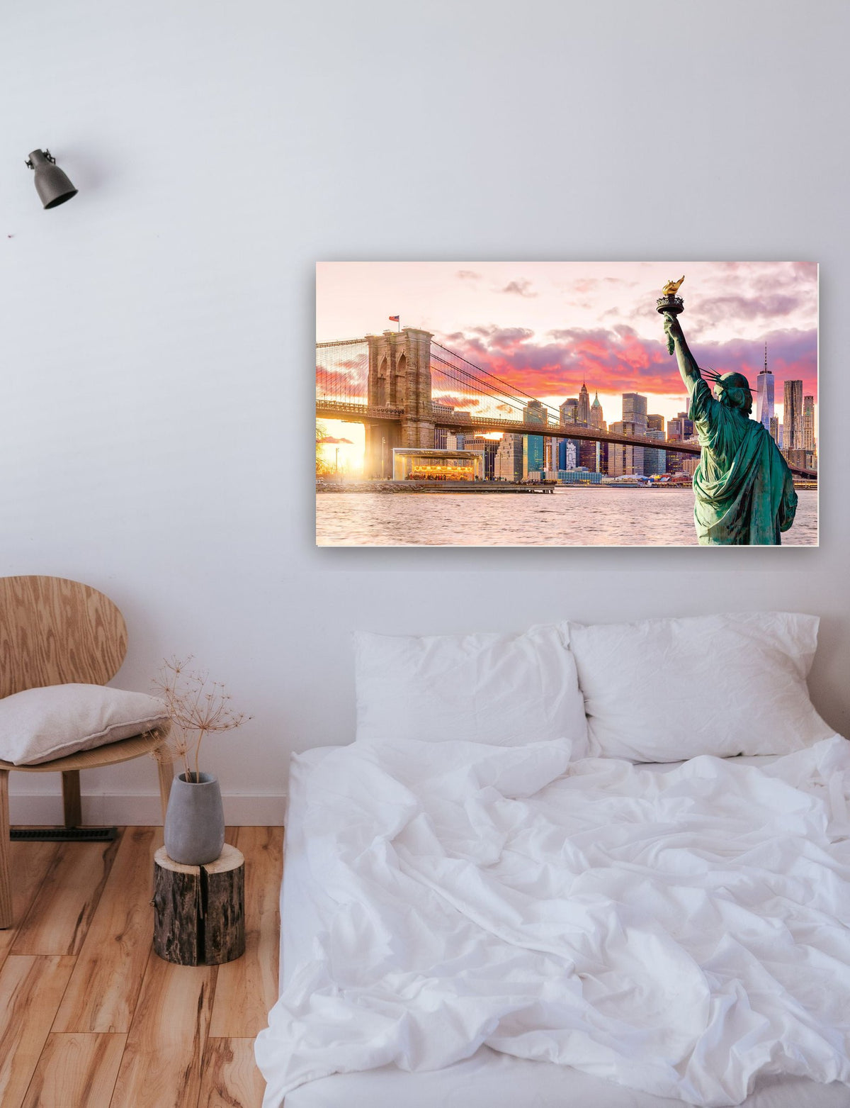 Estátua da Liberdade, Nova York, EUA na parede de um quarto