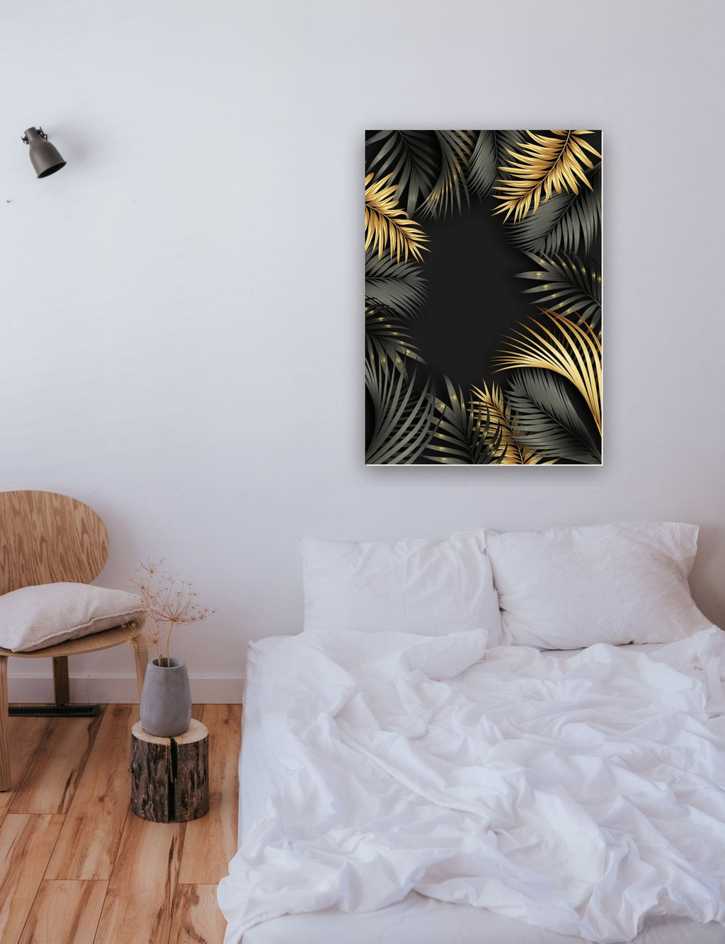 Golden Plant 13 na parede de um quarto