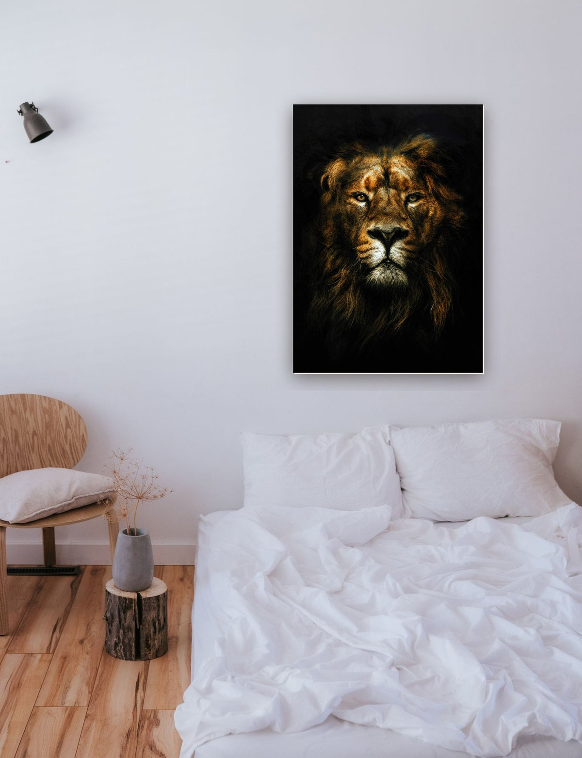 Leão Realista Leão de Judah 3 na parede de um quarto
