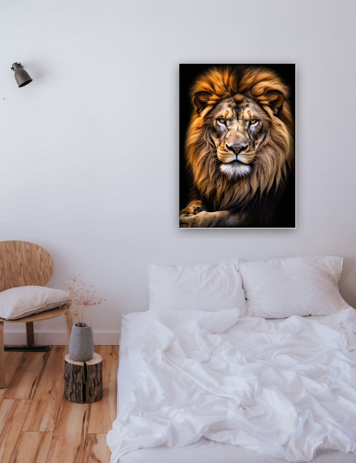 Leão Realista Leão de Judah 4 na parede de um quarto