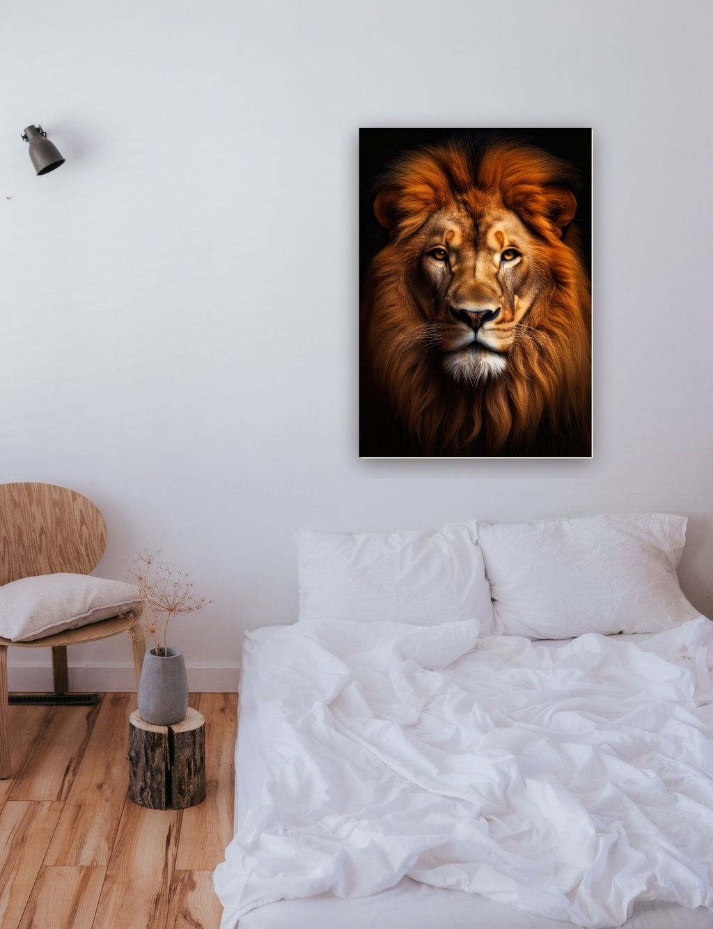 Leão Realista Leão de Judah na parede de um quarto