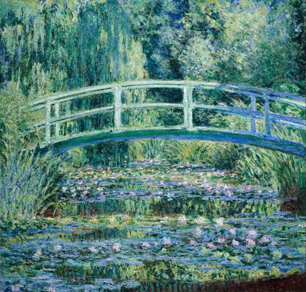 Lírios e a Ponte Japonesa de Claude Monet
