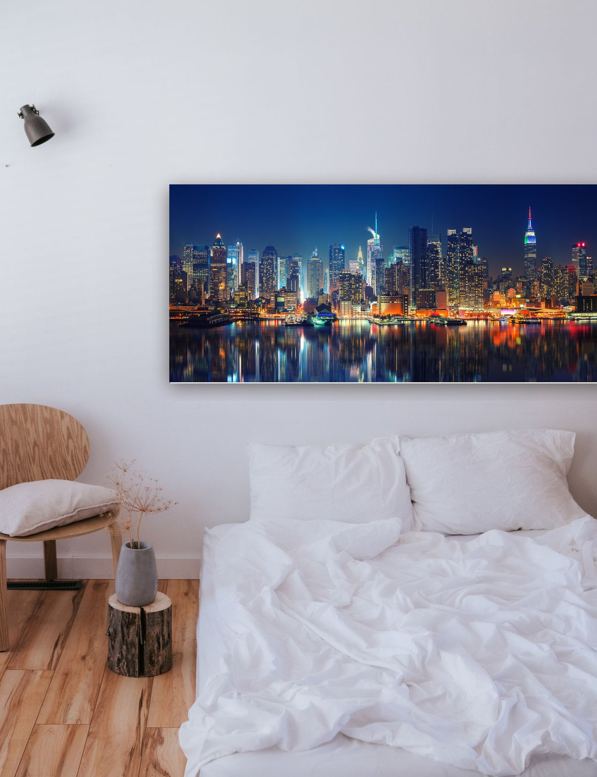 Manhattan, Nova York, EUA na parede de um quarto