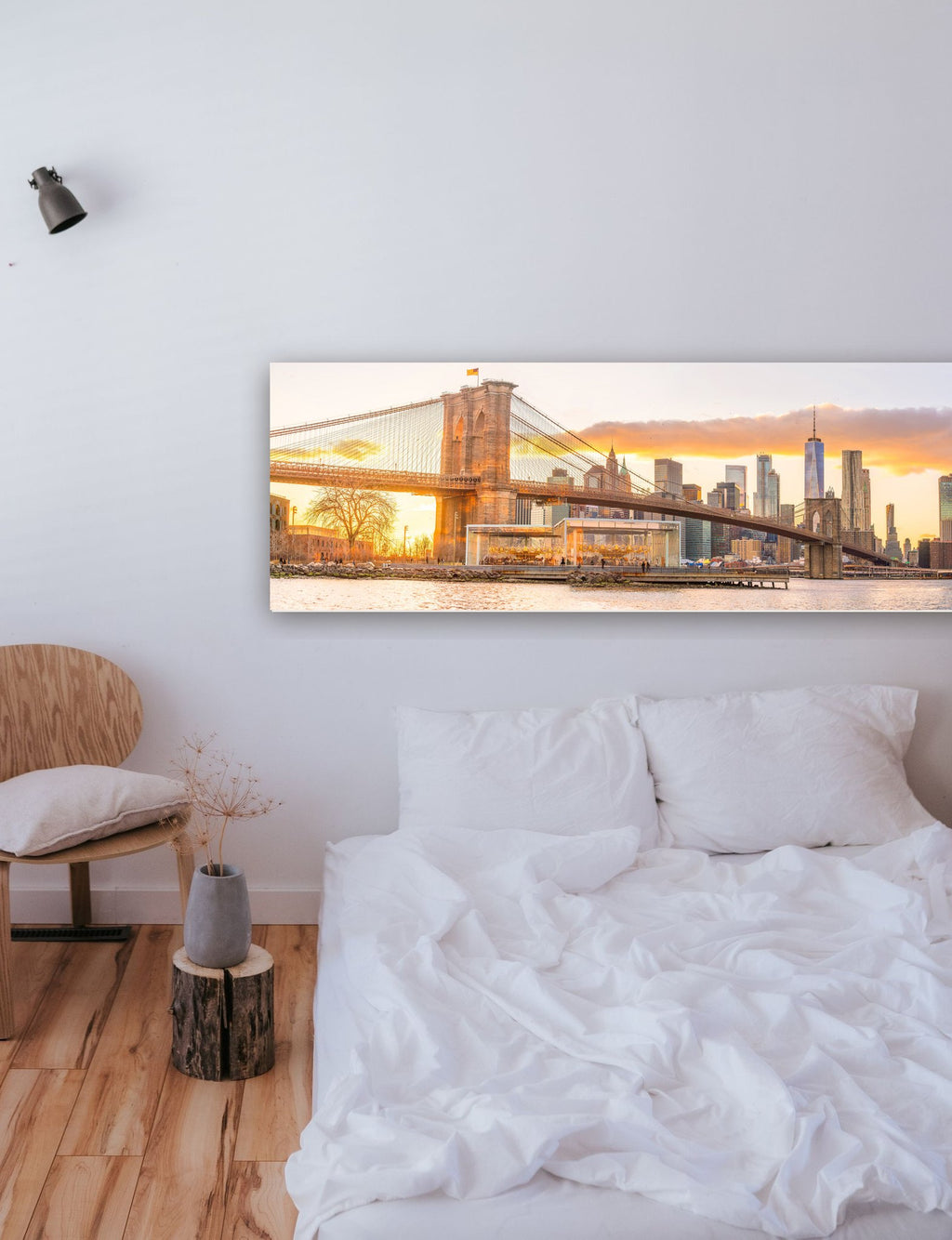 Manhattan, Ponte do Brooklyn, EUA na parede de um quarto