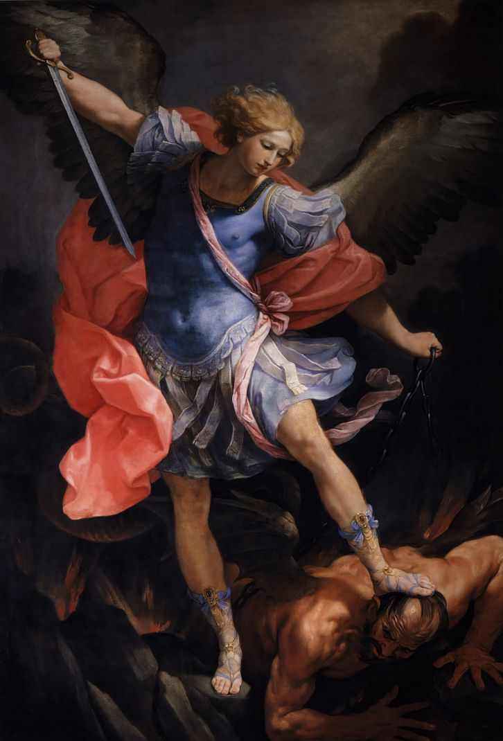 Miguel Expulsando Lúcifer (1636) de Guido Reni