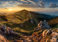 Montanha da Eslováquia vista do pico Chleb