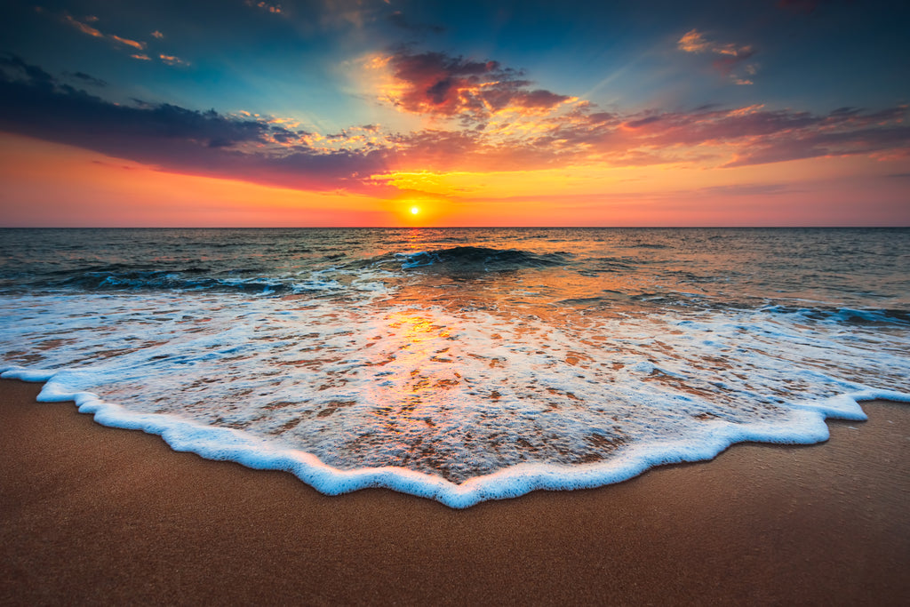 Nascer do sol na praia