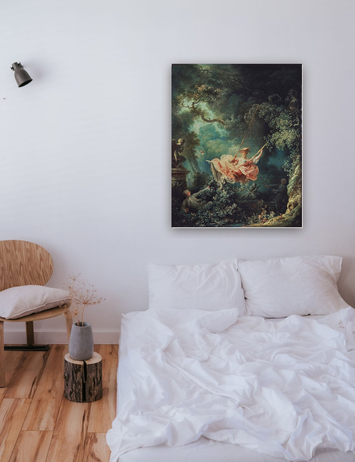O Balanço de Jean Fragonard na parede de um quarto