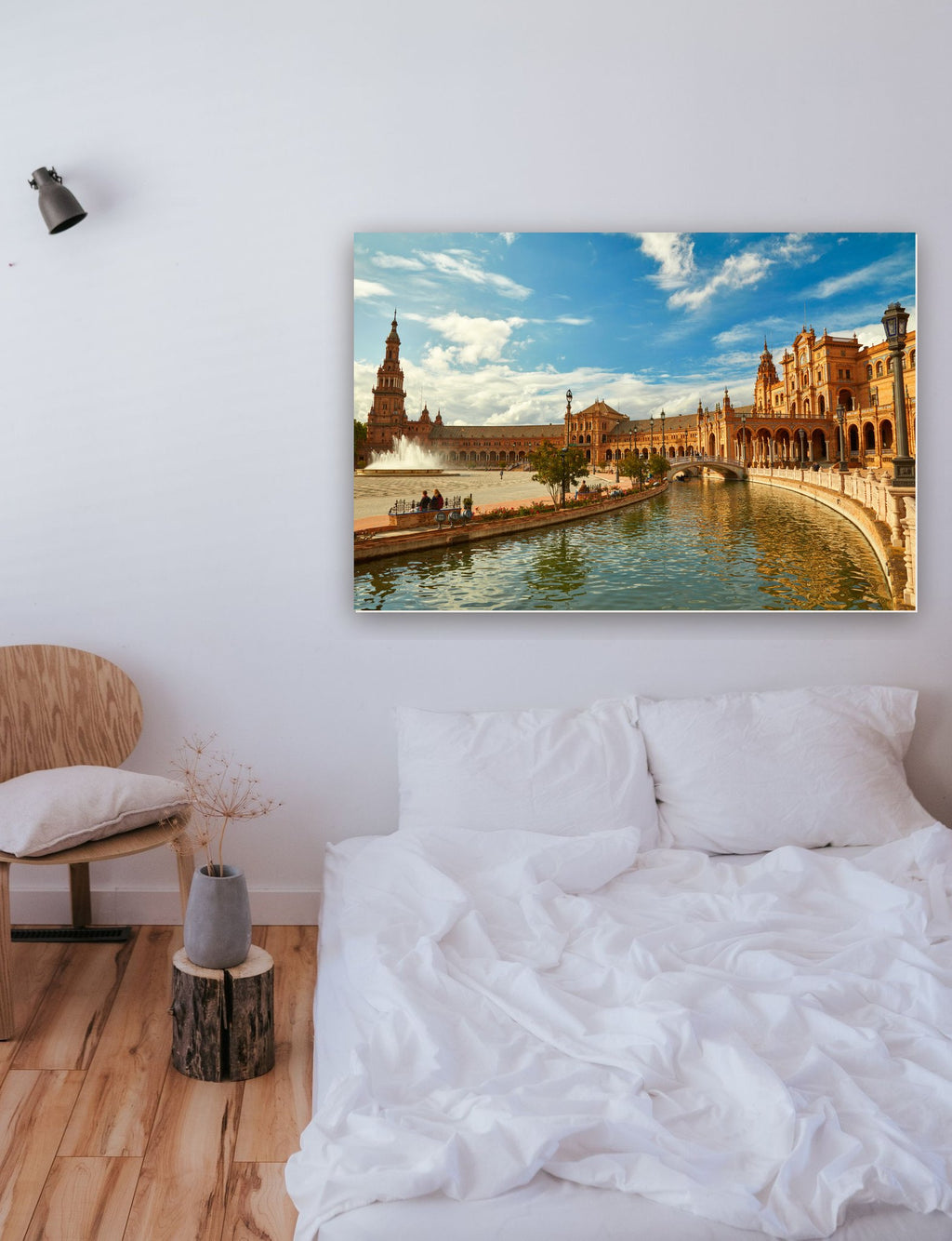 Plaza de Espana, Sevilha, Espanha na parede de um quarto