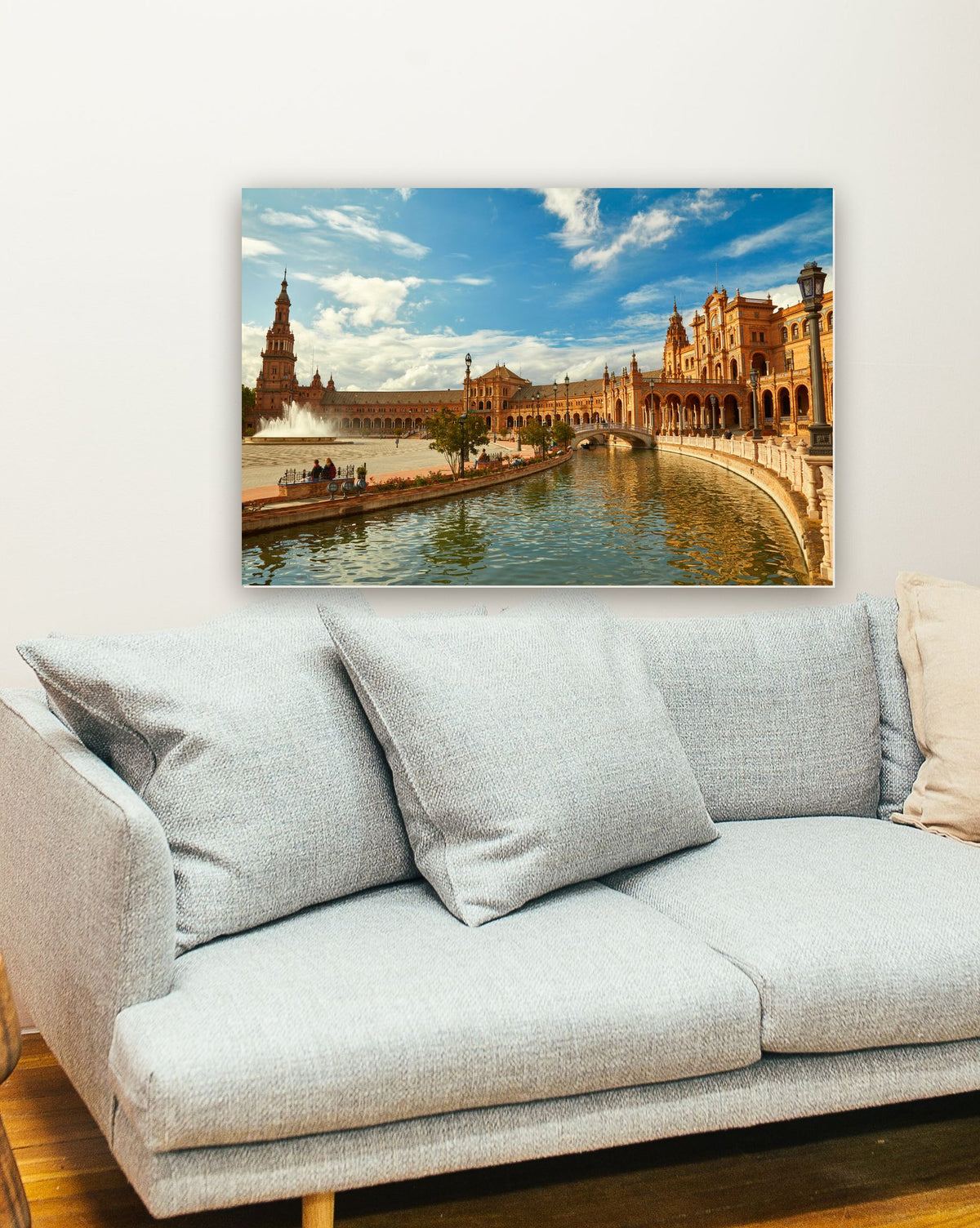 Plaza de Espana, Sevilha, Espanha na parede de uma sala
