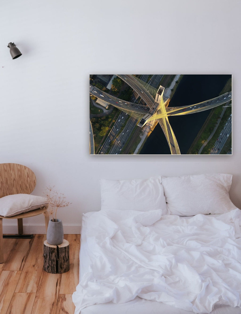 Ponte Estaiada em São Paulo, Brasil na parede de um quarto