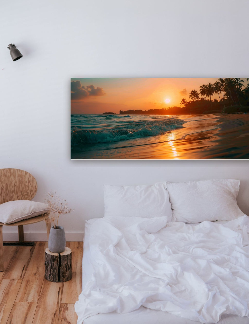Pôr do sol na praia 5 na parede de um quarto