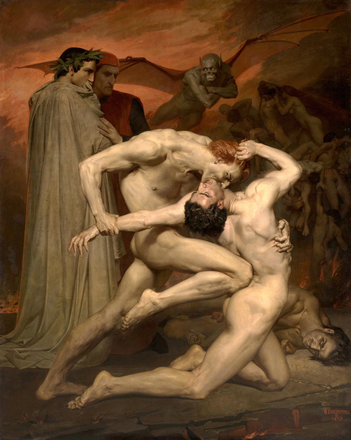 Dante e Virgílio no Inferno de William Bouguereau