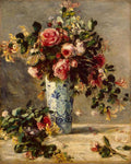 Rosas e Jasmins em um Vaso Delft de Pierre-Auguste Renoir