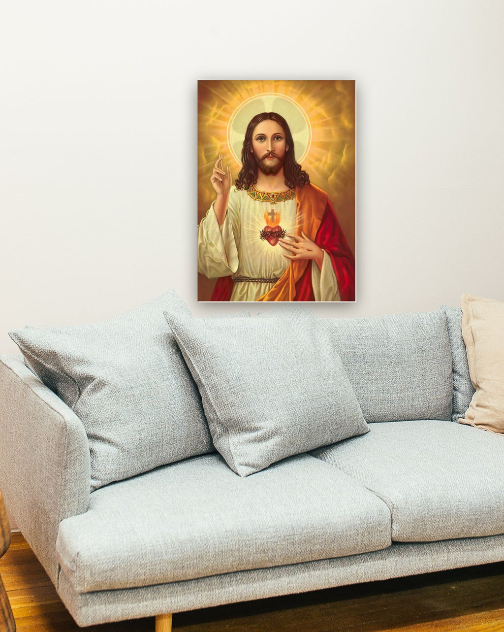 Sagrado Coração de Jesus (1800) na parede de uma sala