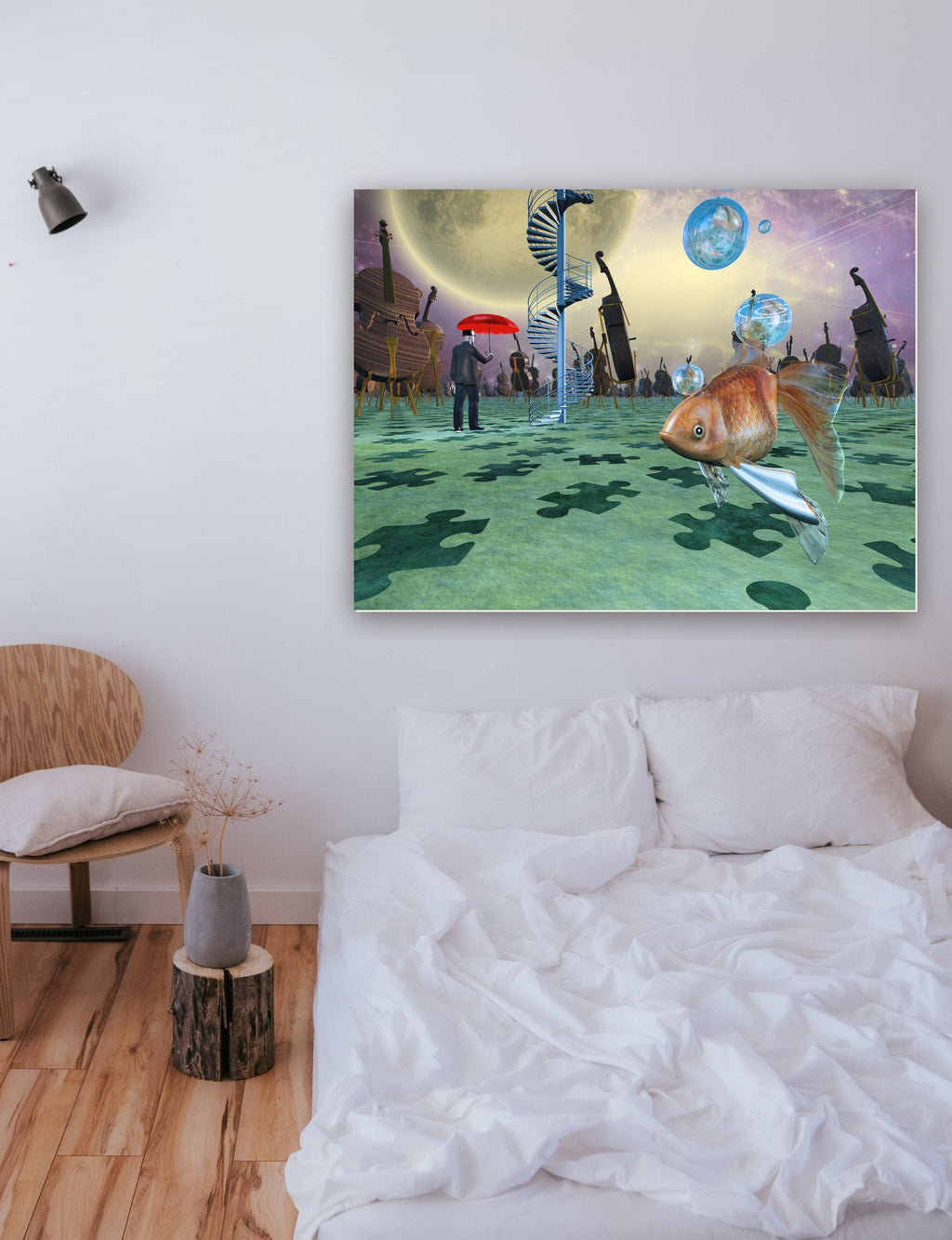 Sonho Surreal na parede de um quarto